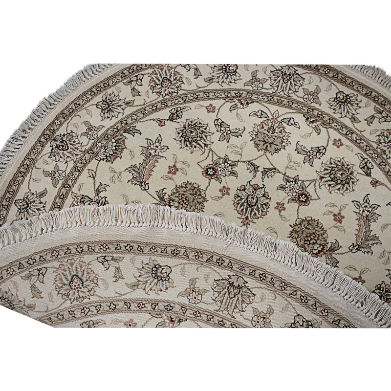 Hand Knotted Area Rug in Ivory