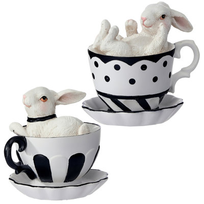 3.5" Resin Bunny Teacup 