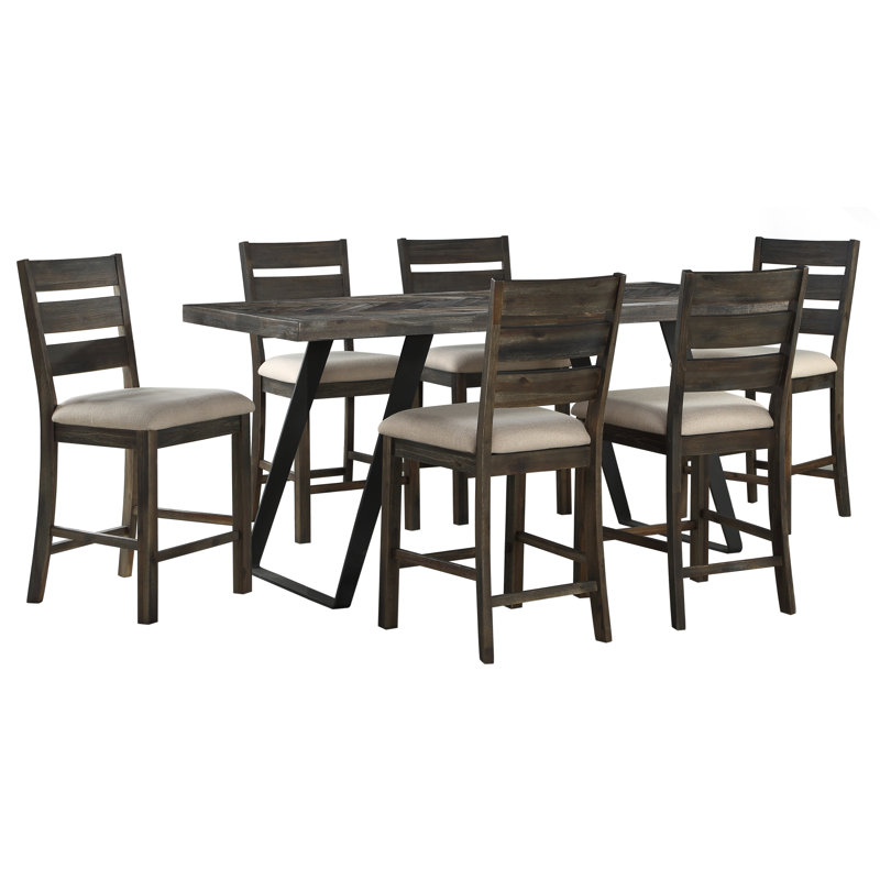 Symone 6 - Person Double Pedestal Dining Set