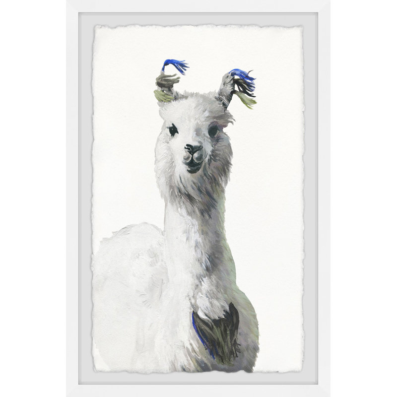 Llama - Single Picture Frame Painting, 30 cm H x 20 cm W x 4cm D