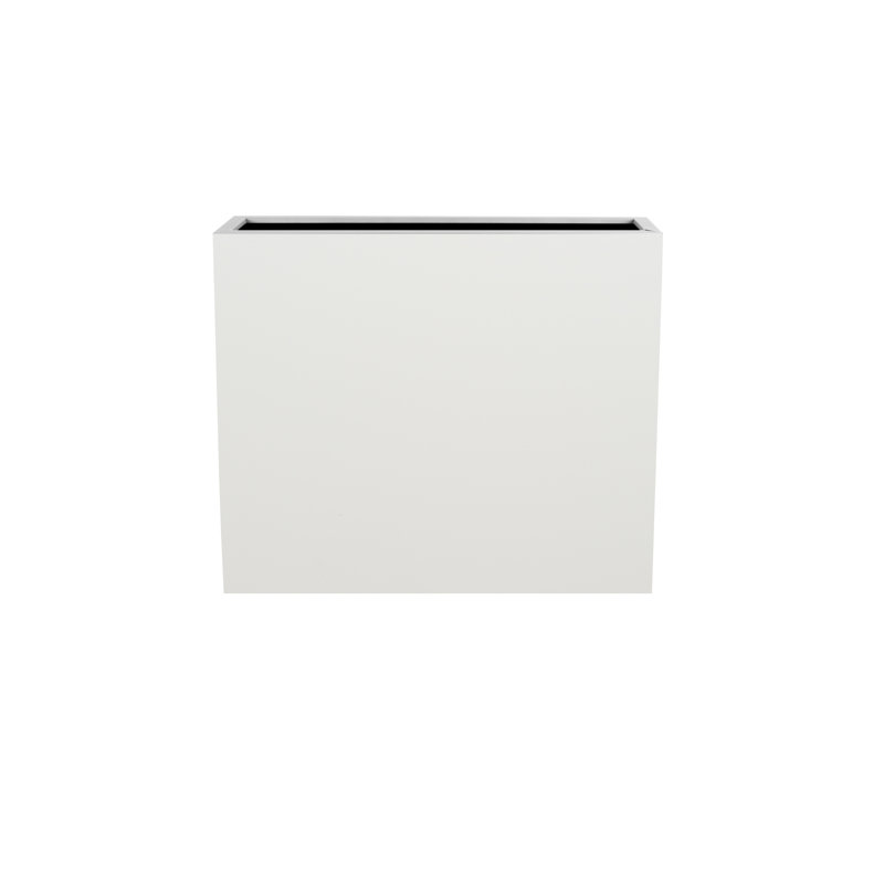 Metal Planter Box, 40cm H x 50cm W x 50cm D, White