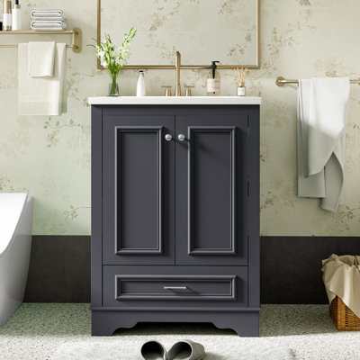 Meuble-lavabo 24 po avec lavabo en céramique