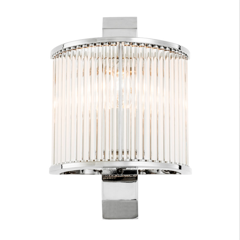 Oakley Iron Flush Mounted Sconce, Nickel