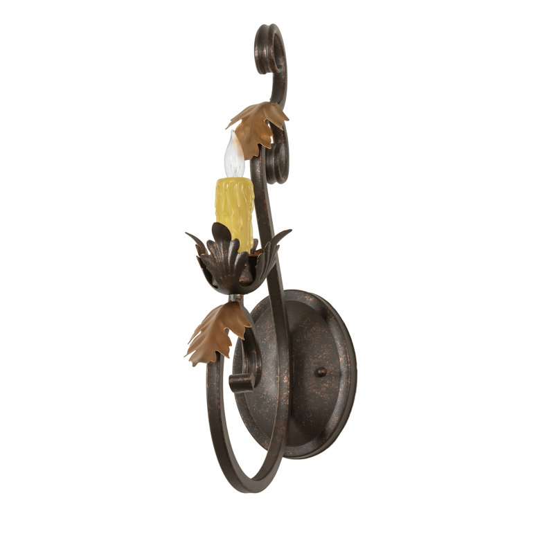 Steel Candle Wall Light