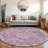 Machine Washable Indoor/Outdoor Claudian ACN1236 Purple Rug-103718870