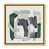 Toile avec cadre flottant or