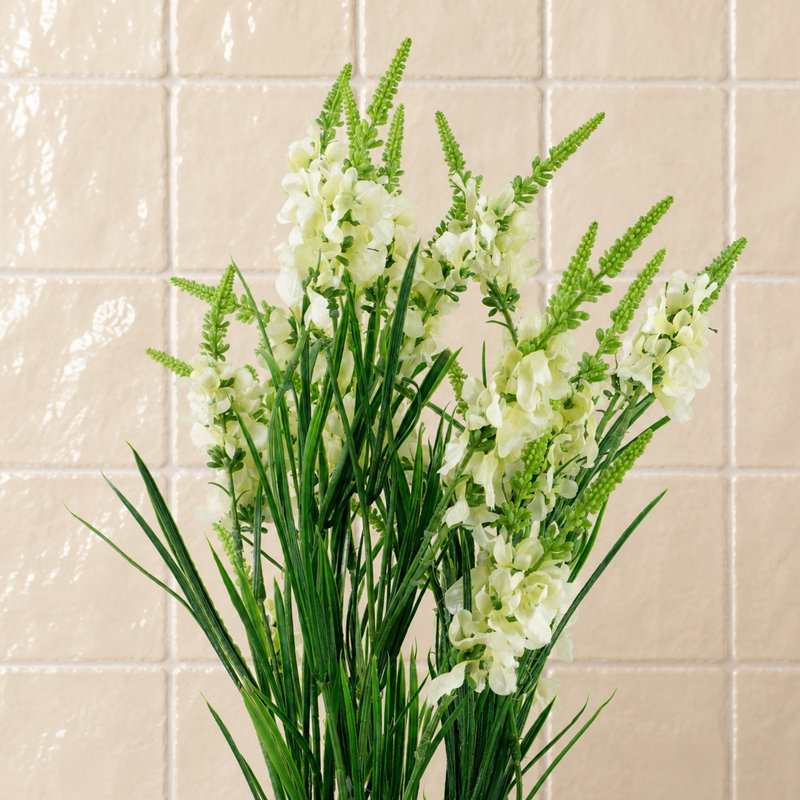 Pack of 6 x 80cm White Larkspur Stem