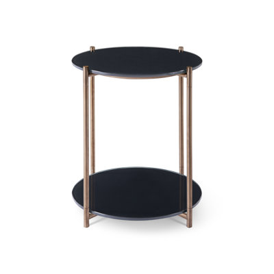 Alexious Glass Top End Table