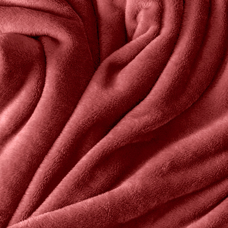 Couverture polaire Bare Home, Lit simple, Bois de rose