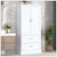 Tablette réglable pour armoire de salle de bain haute à deux portes-121088077