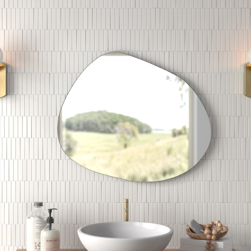 Dorothea Novelty Wood Framed Wall Mounted Accent Mirror in Black, Black, 72.50cm H x 6cm W