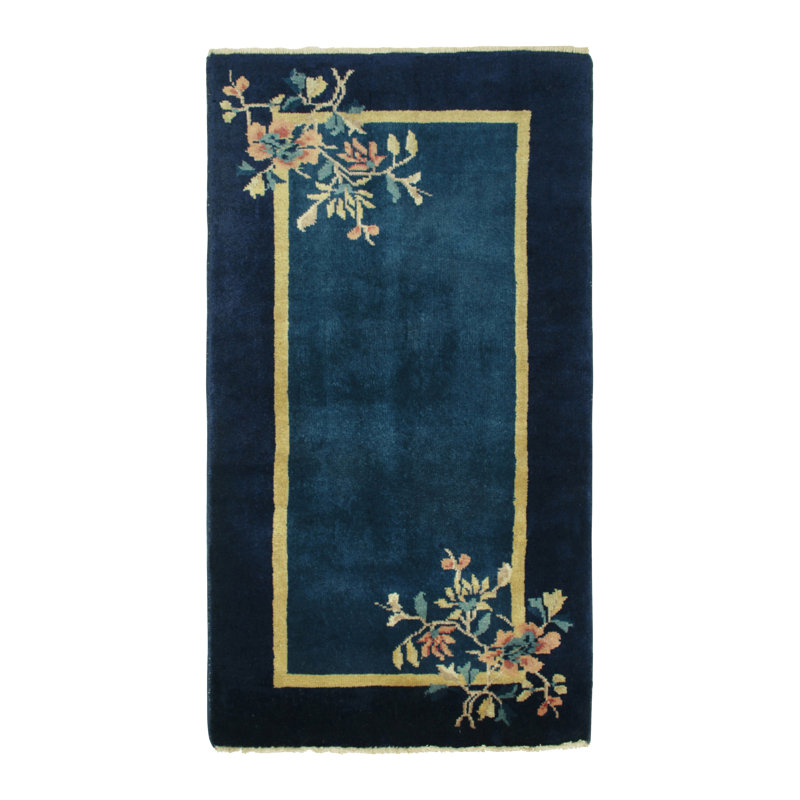 One-of-a-Kind 2’1”x 4’ Hand Knotted Area Rug