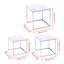 Living Room Nesting Coffee Table Set Of 3 High Glossing Marble Effect, Small Square Side Sofa Table 3 In 1 Nested Table Corner Little End Table Stackable Wood Tabletop With Chrome Frame -1480114708