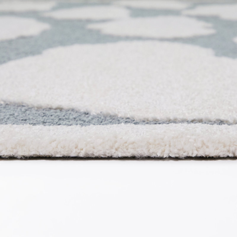 Tapis bleu sarcelle Cumulus, 5'3" x 7'