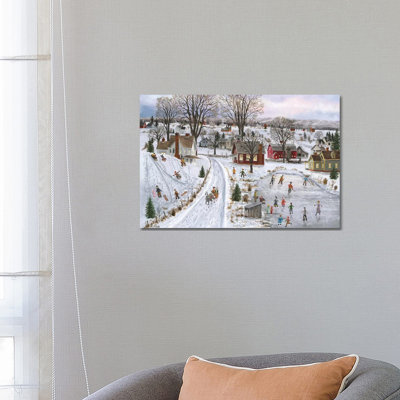 " Sleds And Skates " by Bob Fair Painting Print