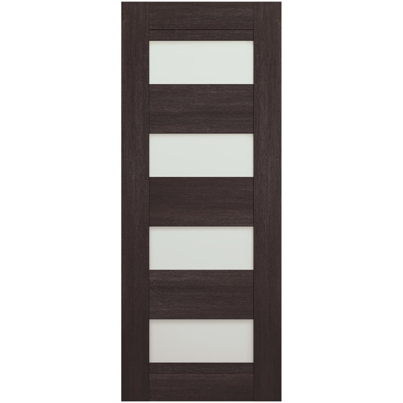 Dalle de porte standard en bois manufacturé et en verre Avon 07 à 08, 17,75 po x 83,23 po, Chêne Veralinga