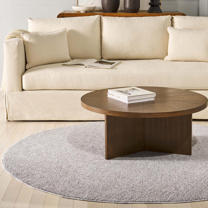 Martha Stewart 920 Performance Solid Color Rug, Round 6'7"