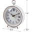 Vintage Table Clock With Handle, Shelf Desk Top Clock Battery Operated Rustic Design, Chic Home Decor , Distressed White