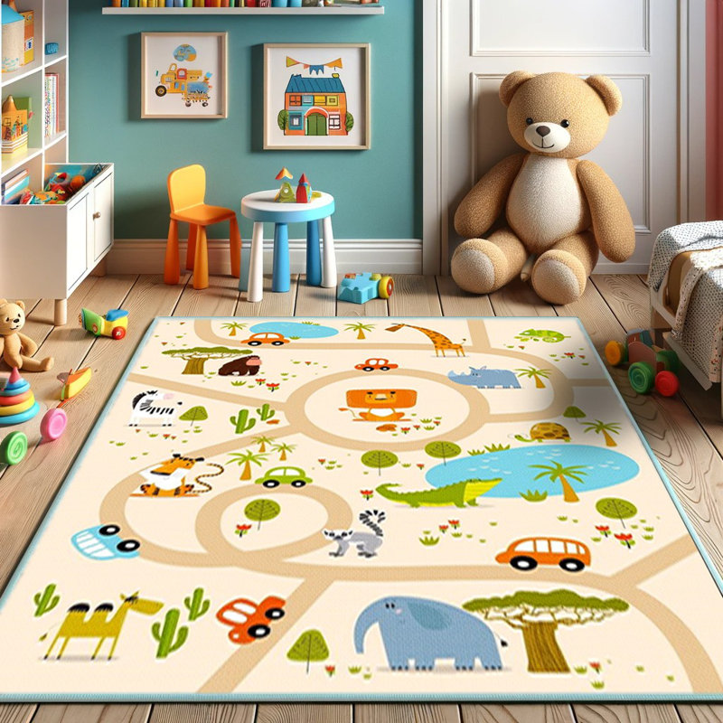 Tapis en coton Graciela, Rectangle 3 pi 11 po x 7 pi 3 po
