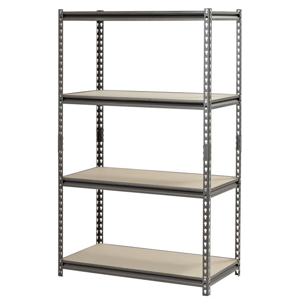 Muscle Rack 5-Shelf Steel Shelving Silver-Vein 18 D x 48 W x 72