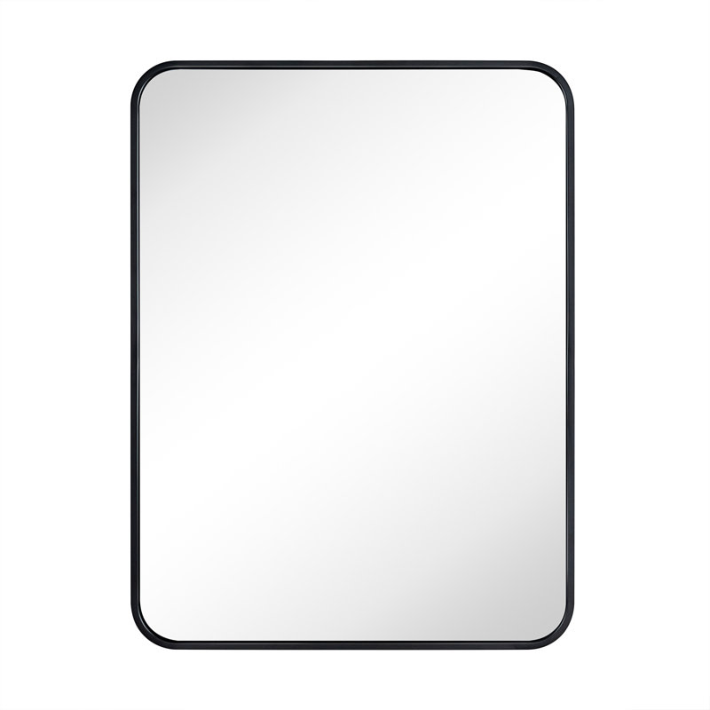 Miroir de salle de bain Aria, Noir mat, 32 po x 24 po