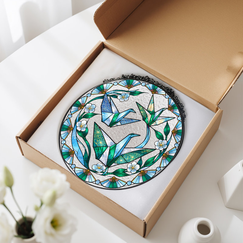 Birds Window Panel, H 12 po