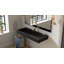 Lavabo de salle de bain mural en résine noir mat 47,2 po x 18,8 po Badeloft WT-06-XXL-MBLK-138403273