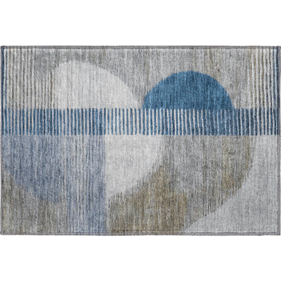 Premium Machine Washable Ariel Geometric Rug