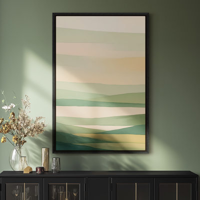 Framed Canvas Wall Art - Vintage Abstract Wall Prints for Bedroom - 24"x36"