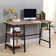 Kempst 43 Inch Computer Desk with Storage Shelves, Home Office Writing Desk, Study Table for Small Space
