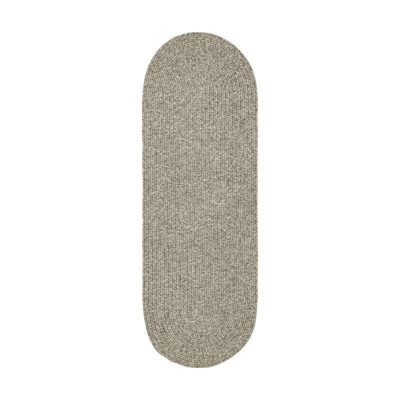 Indoor/Outdoor Braided Rug Elegance Warm Gray , Runner 2' x 8'