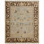 Oushak Hand-Knotted Wool Light Blue/Brown Area Rug-1648149497