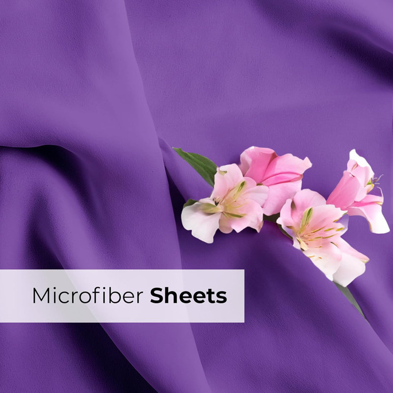 Twin Size White Microfiber Deep Pocket Sheet Set