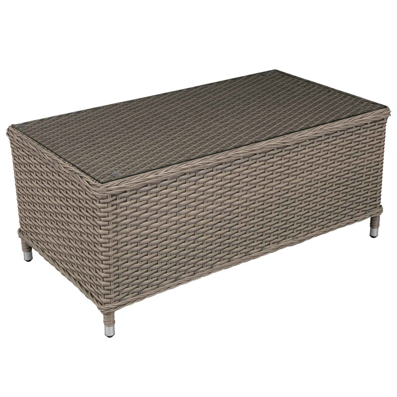 Aleila Rectangular Wicker Outdoor Coffee Table , 108cm cm W 58cm cm D