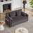 Corduroy Fabric Adjustable Sleeper with Pullout Bed 4 Pillows and Side Pockets-1057569156