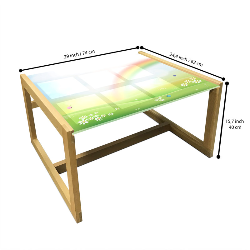 Multicolore, table basse East Urban Home Spring, H 24,4 po x L 29,13 po x P 15,75 po