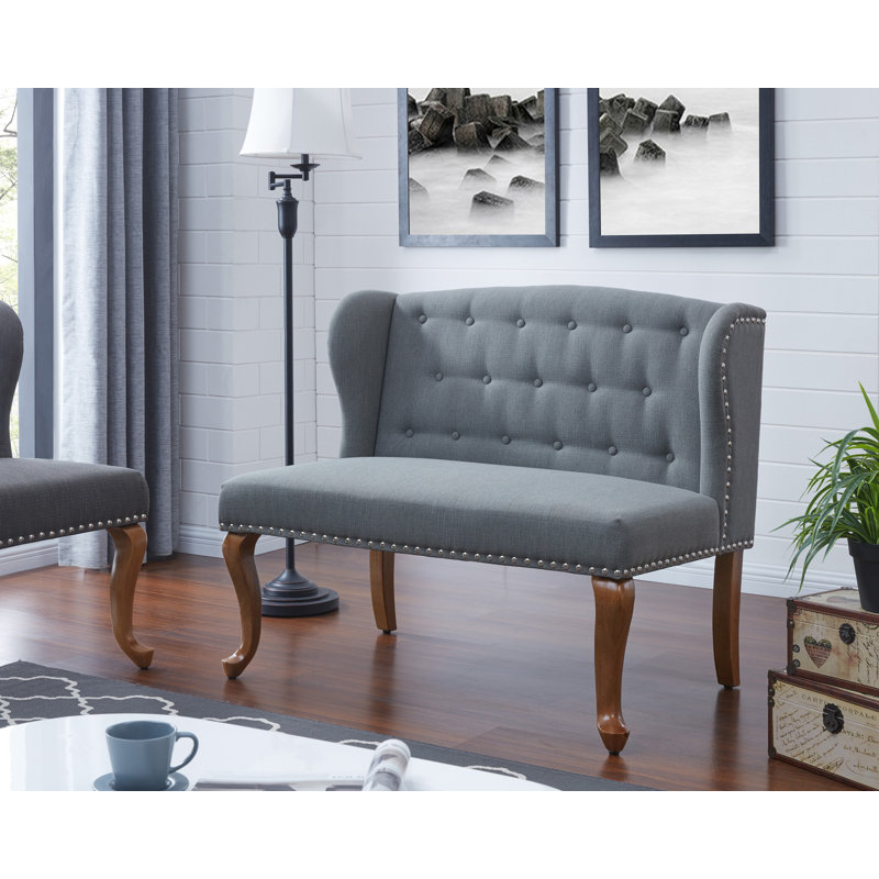 Alresford Upholstered 43.5'' Loveseat, Grey