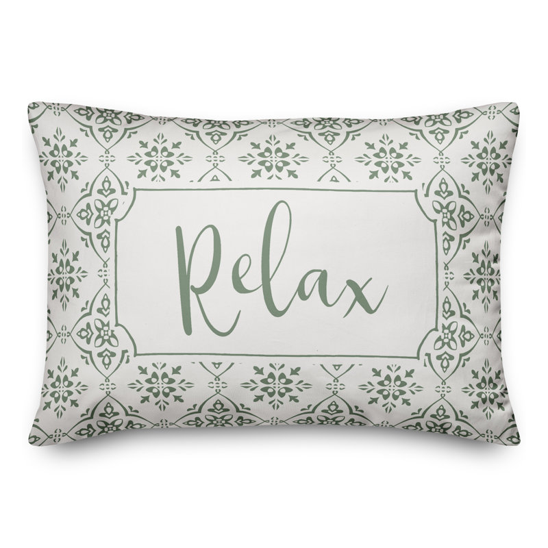 Geometric Outdoor Reversible Throw Pillow, Green