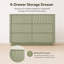 Commode 6 tiroirs Sage Green Modern