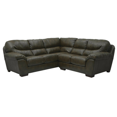 Semund Faux Leather L-Shaped Sectional Symmetrical