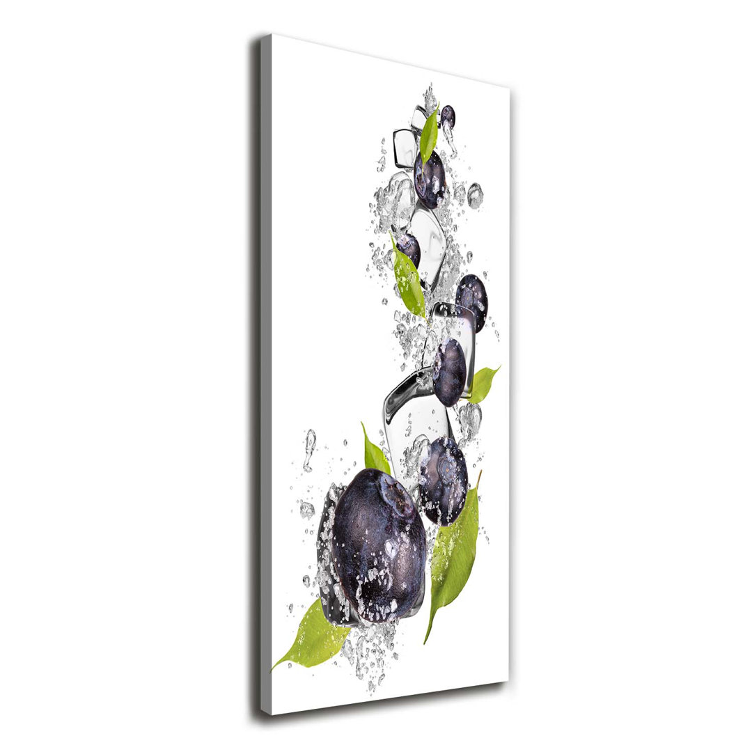 Blaubeeren und Eis - Kunstdrucke auf Leinwand - Wrapped Canvas