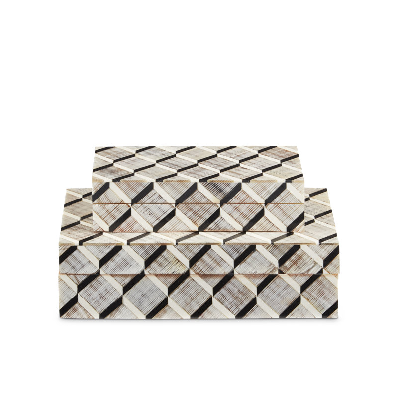 Derian 2 Piece Handmade Decorative Box Set