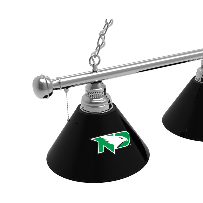 3 - Light Pool Table Lights Pendant, Chrome, North Dakota