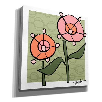 «Abstract Floral On Green» sur toile par St. Hilaire Elizabeth, reproduction