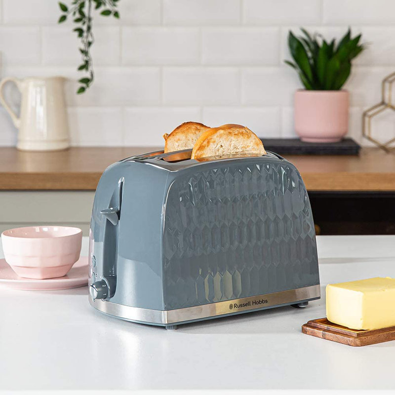 Russell Hobbs Honeycomb 2 Slice Toaster, Grey