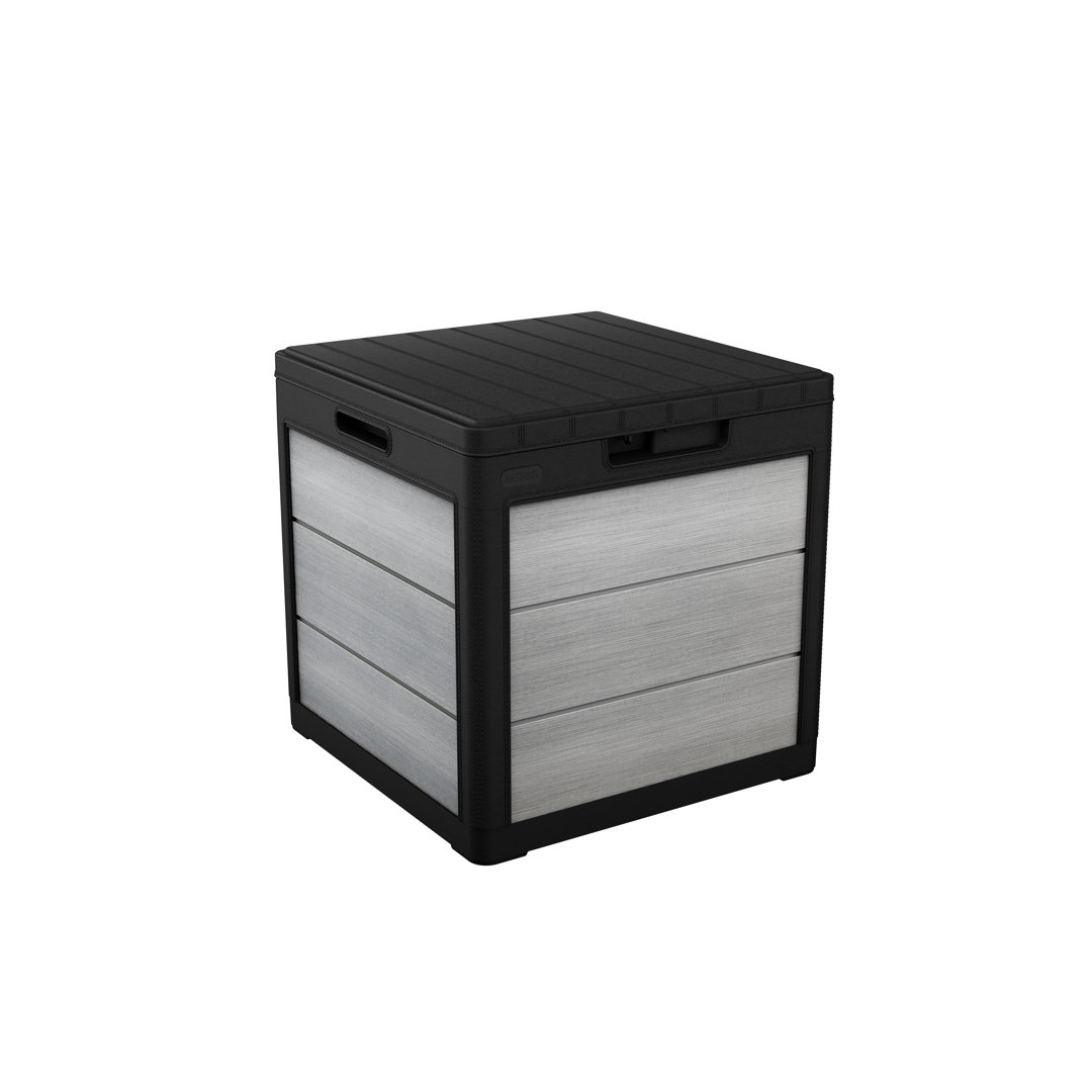 Keter Denali 30 Gallon Small Durable Resin Outdoor Storage and Organization Deck Box For Patio Furniture and Supplies, Grey Keter