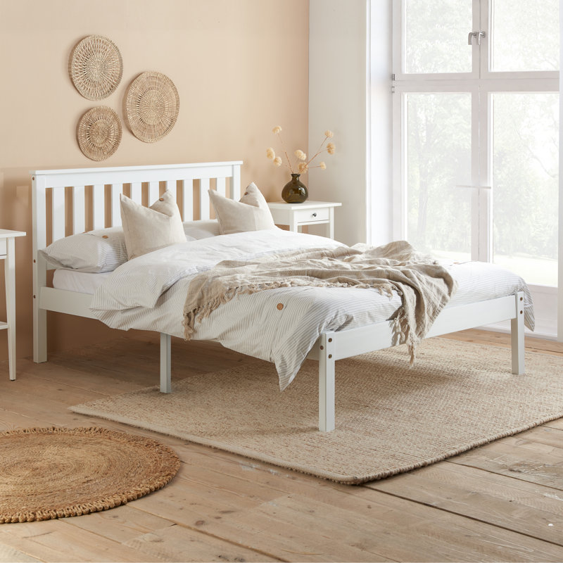 Alam Bed Frame, White, Small Double (4')