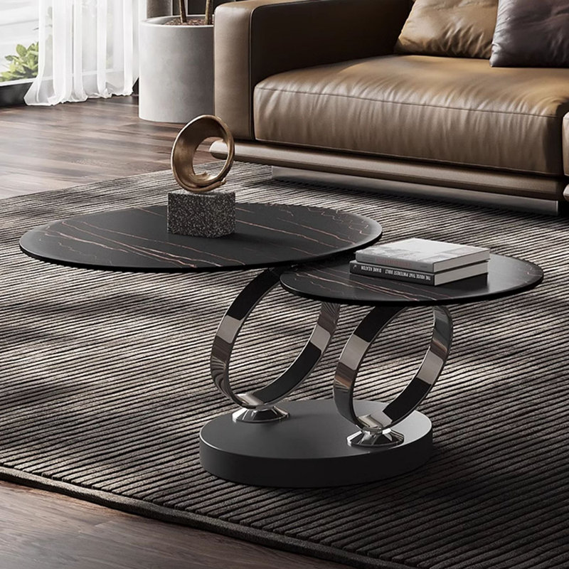 Light luxury creative rock panel coffee table