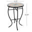 Terrific Side Table With Tile Mosaic Decoration And Robust Metal Framework, 14" Width X Depth 21.25" Height, Yellow + Red Ceramic Tile, Assembly Required Impressive Accent Solid Frame, 14"W 14"D