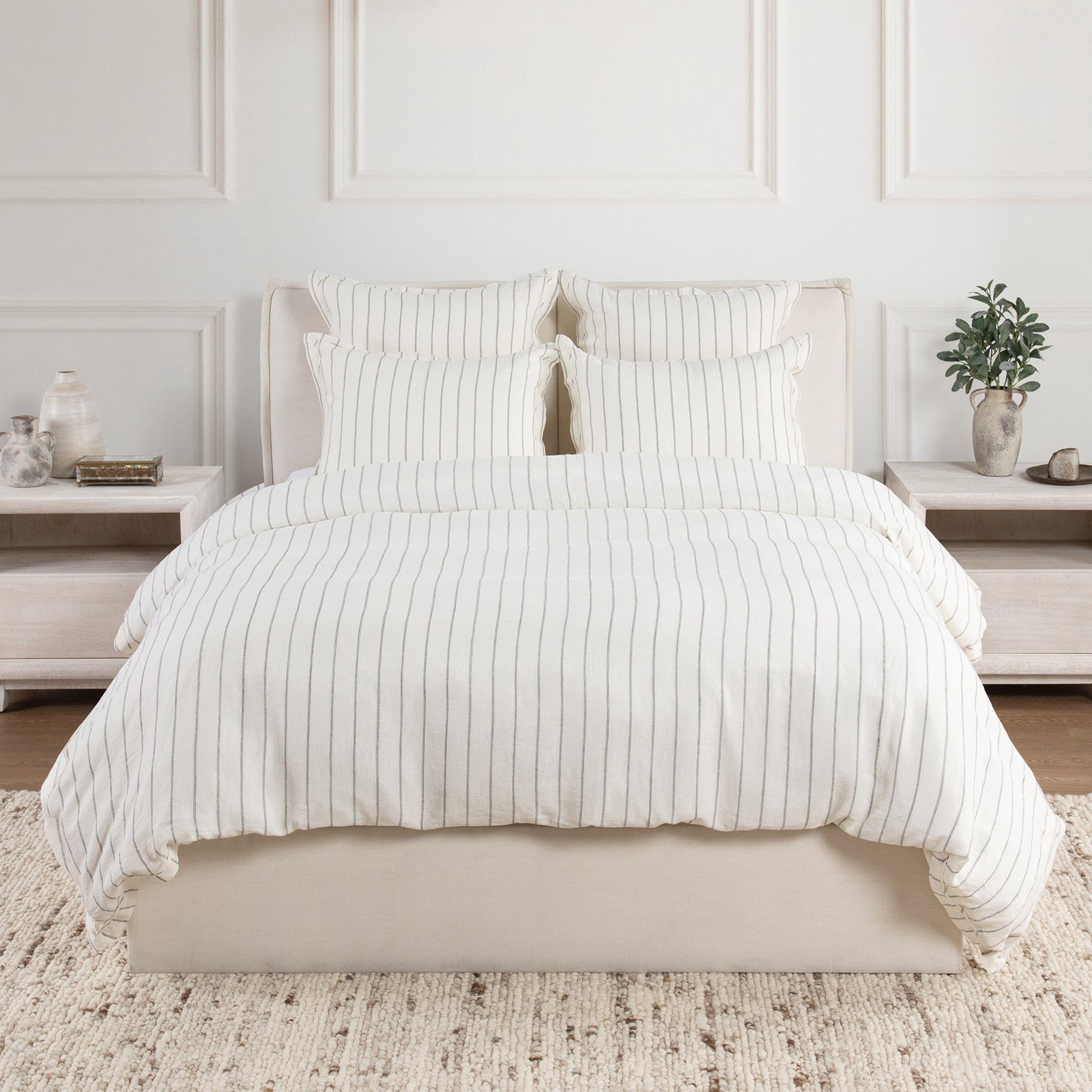 Keegan Linen Shams, Euro Sham, Ivory